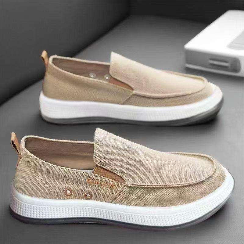 Canvas men's shoes new summer breathable casual cloth shoes sports lazy one pedal work board shoes