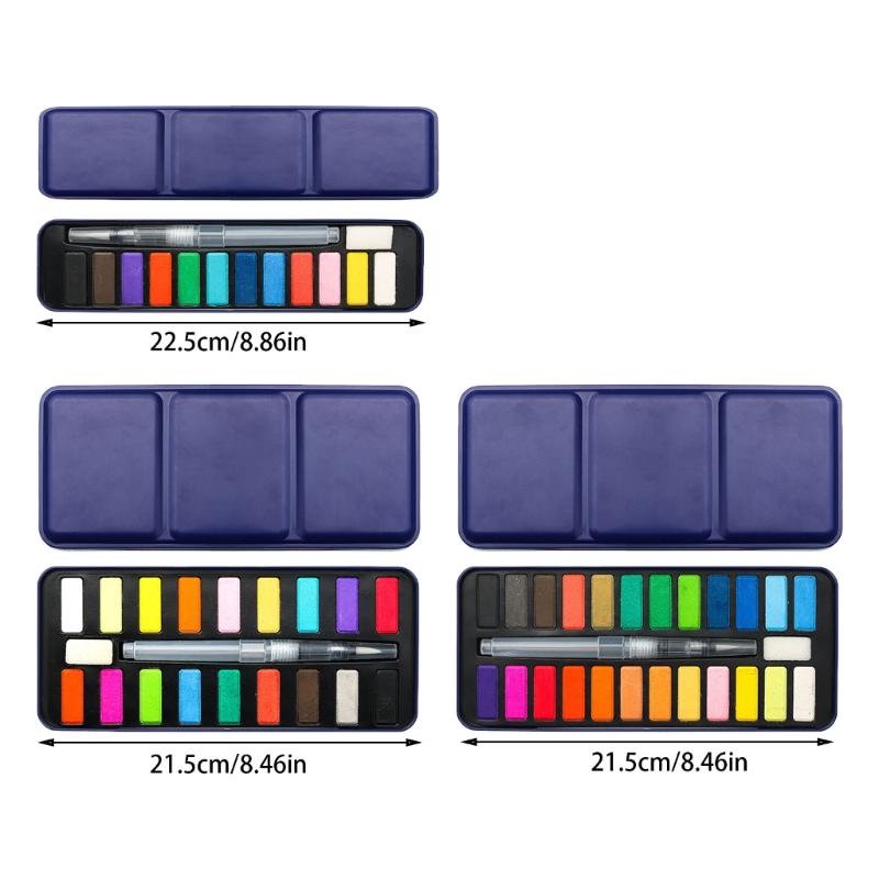 12/18/24 Color Watercolor Paint Set with Watercolor Brush for Painting Solid Watercolor Pigment for Artist Beginner Kid