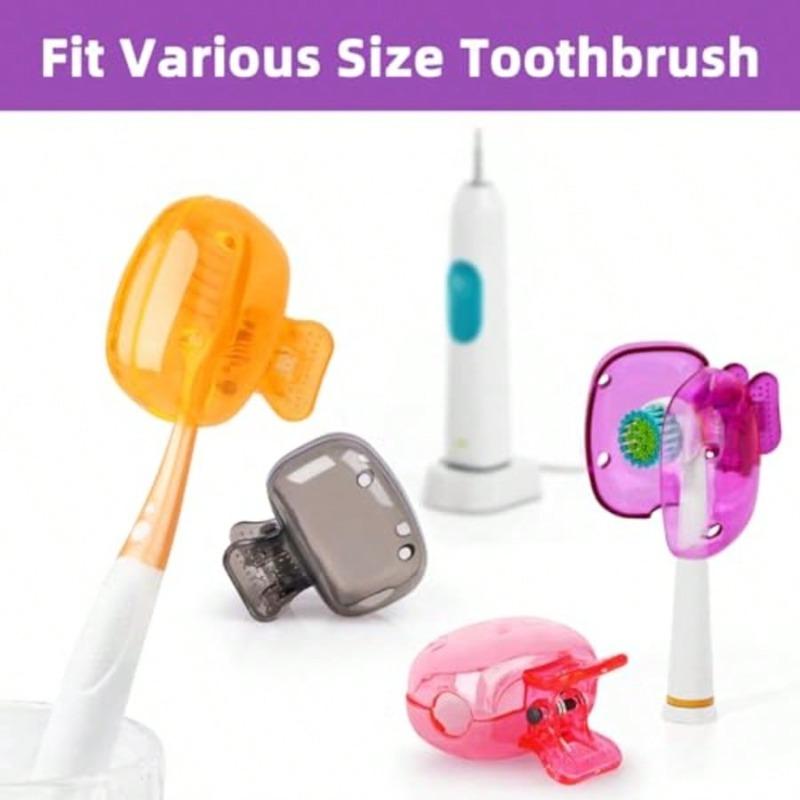 Travel Toothbrush Head Covers Toothbrush Protector Cap Brush Pod Case Protective Portable Plastic Clip For Household Travel