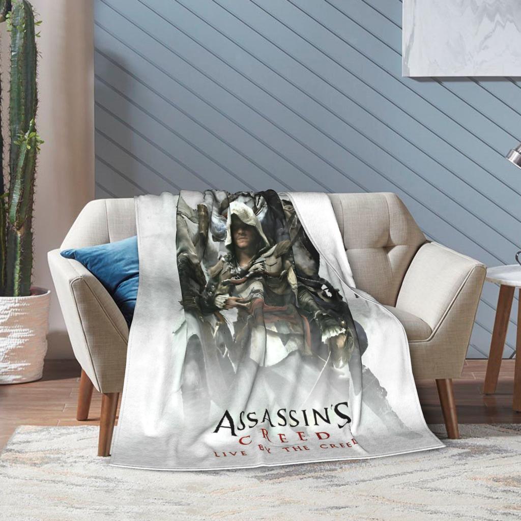 A-Assassin's Creed Deky Flanelové Vintage Teplá Přehozovádeka na přehoz Podzim/Zima