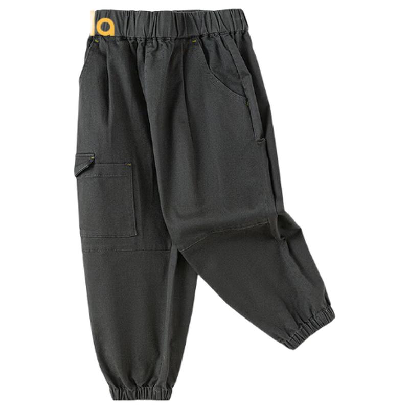 Balabala Boys  2025 Spring Cuffed Cargo Pants 130