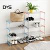 HOW-E 3/4 Layers Shoe Rack Assembled Easy Installation Stainless Steel Household Slipper Storage Shelf