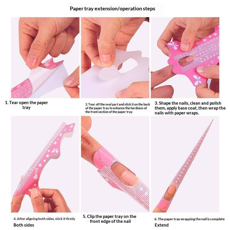 Nail Forms Tips 50/100Pcs Self-Adhesive Disposable Stickers for Acrylic Nail Extension Home DIY Manicure Salon Use