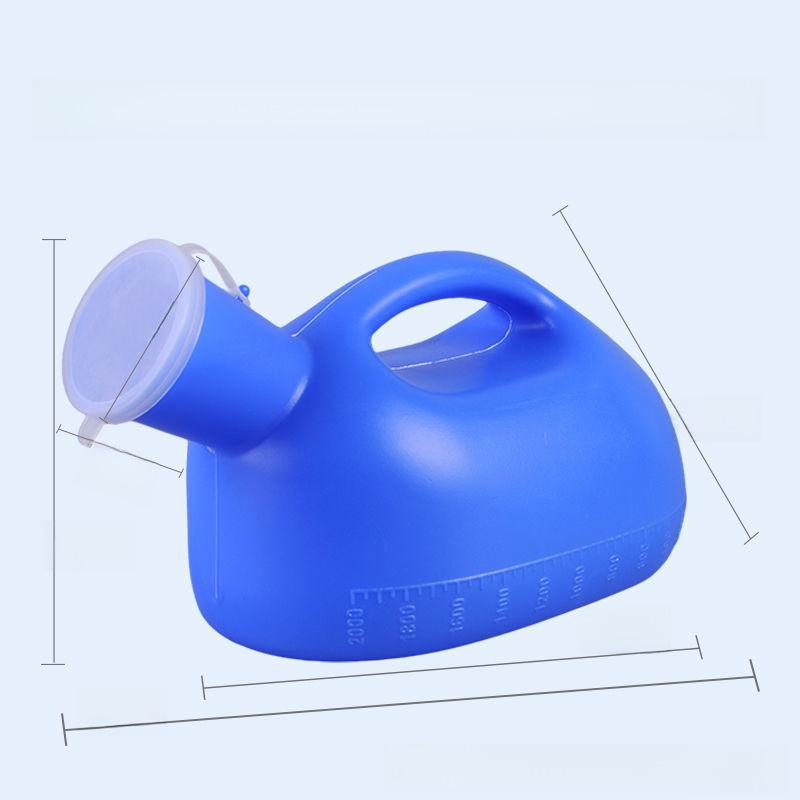 

Портативный мужской писсуар объемом 2 л с крышкой: Ночной горшок большой емкости и утолщенный для пожилых людей. Идеально подходит для сбора мочи у постели больного. Oval 2000ML зелёный