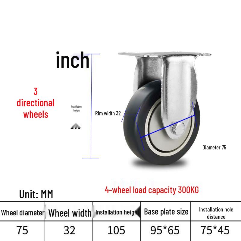 LiLang 5-inch Caster Wheel Set