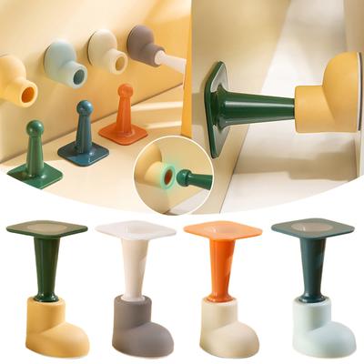 Door Stopper Silicone Door Stops Self-adhesive Collision Proof Stopper Reusable Wall Protector