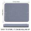 Silicone Dish Drying Mat, 40 X 30cm - Large Dish Drying Mat, Counter Top Mat, Dish Draining Mat, Sink Mat, Large Silicone Trivet