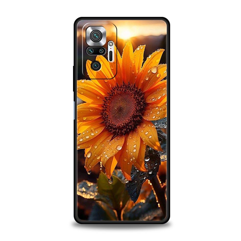 

Beauty Flowers Leaves Phone Case For Xiaomi Redmi Note 14 13 12 5G 9S 9 10 11 Pro Plus 9T 14C 13C 12C 10C 9C 9A Soft Cover Redmi 9