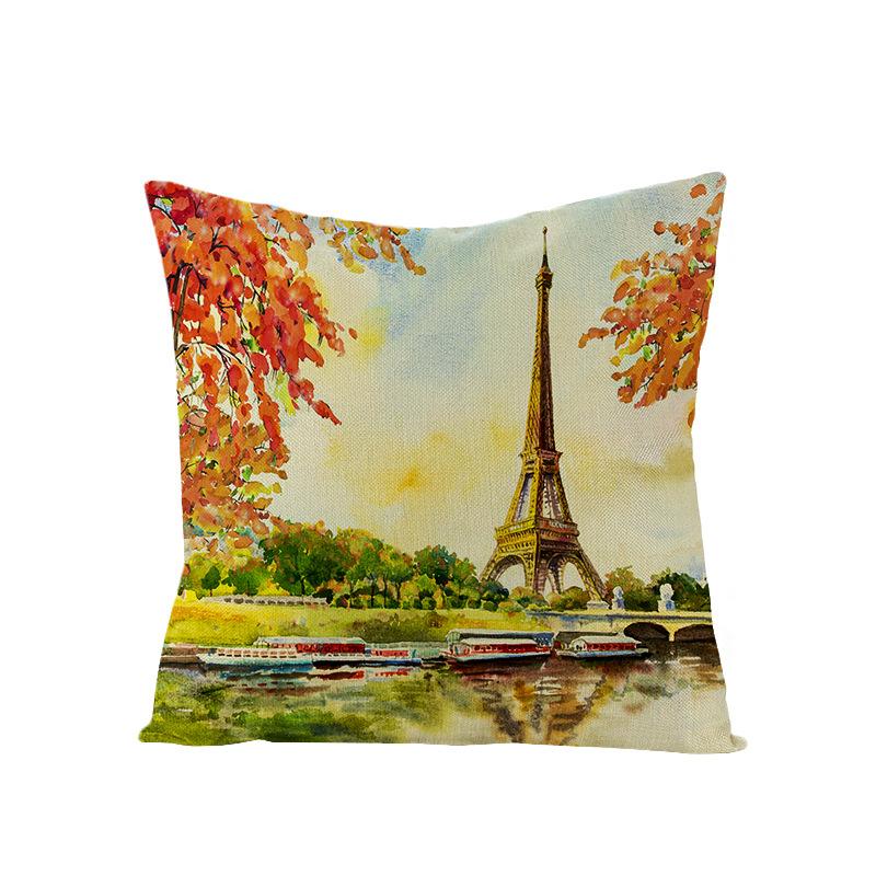 Retro-Style Autumn With Maple Leaves And Sunflowers Digital Printing Short Plush Pillow Covers For Car Sofa Office Cushion Cover