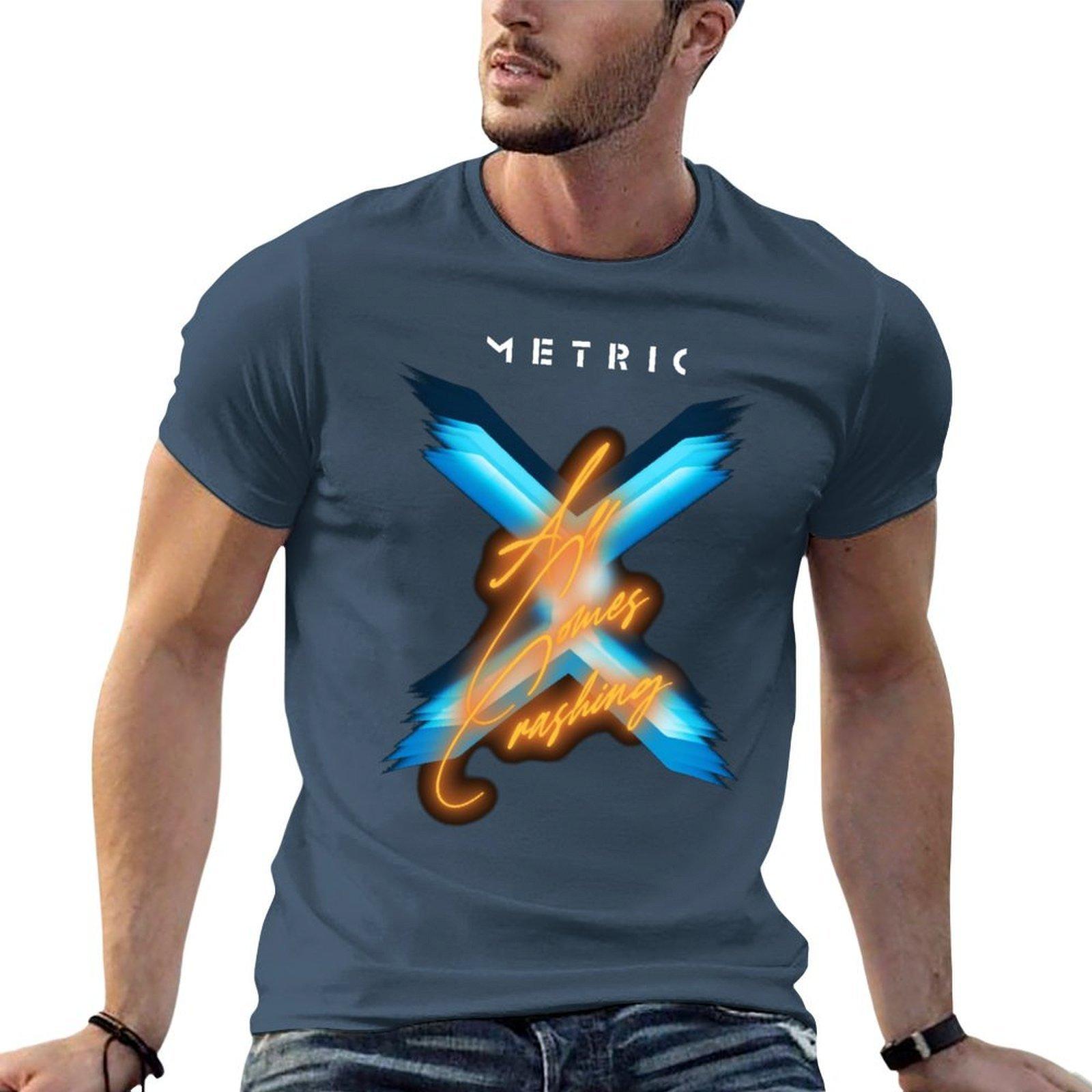 METRIC BAND TShirt mens graphic t shirts man t shirts cotton TShirt S