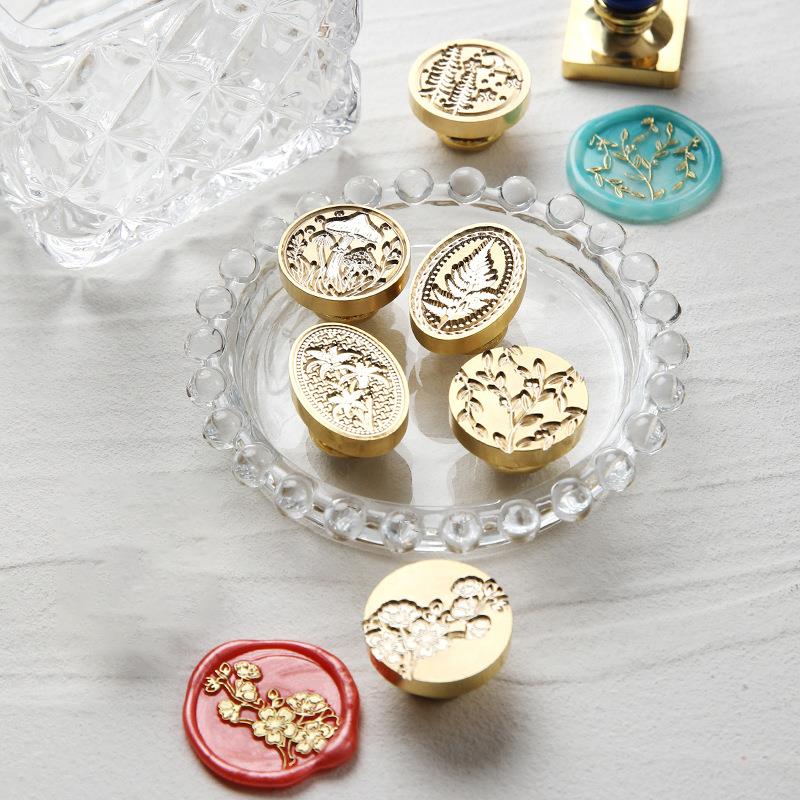 Vzor Javorových Listů Sedmikrásky Pečetní Razítko Retro Pečetní Vosk Razítko Vyměnitelná Hlava Květiny List Zdobit Dárek Povijnice Kapradina
