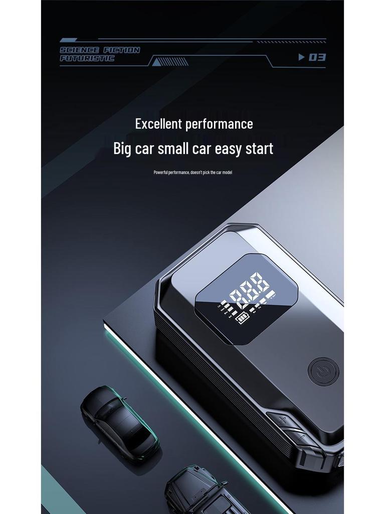 All-in-One Car Jump Starter, Wireless Air Pump, and Battery Charger