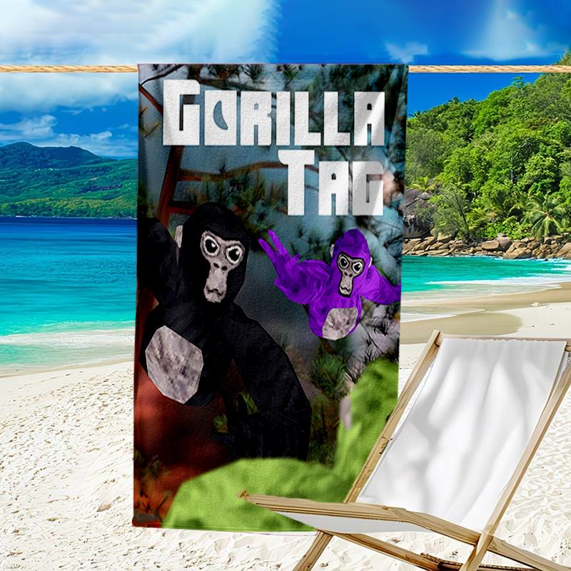 Proof Beach Towel with a Gorilla Tag1 Pattern - Soft,absorbent,quick-drying,machine Washable - Perfect for Swimming,camping,bathing