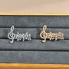 Elegant Microphone Music Note Brooch Club Badge for Women Men Fashion Band Souvenir Jewelry Accessories Gifts