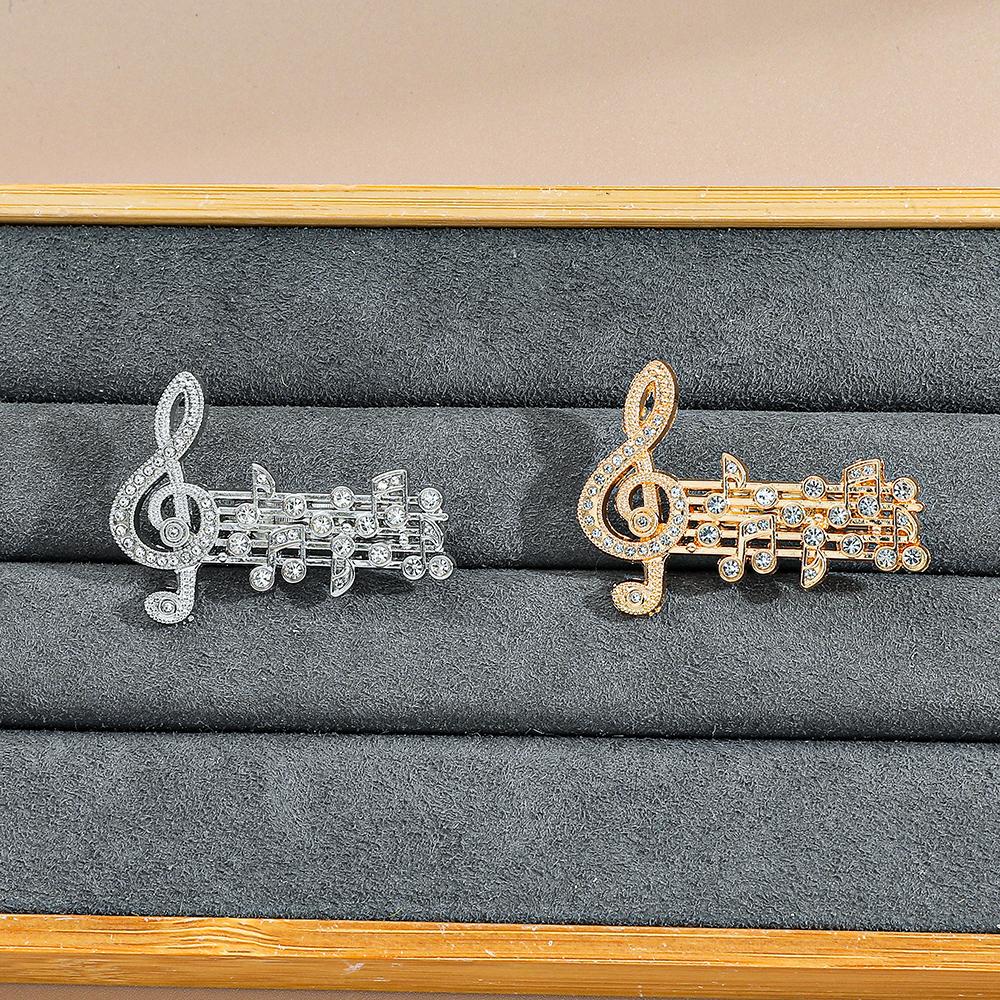 Elegant Microphone Music Note Brooch Club Badge for Women Men Fashion Band Souvenir Jewelry Accessories Gifts