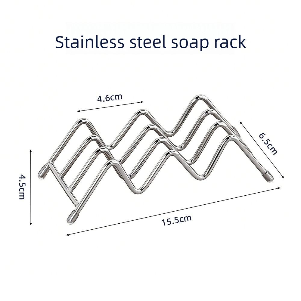 Stainless Steel Minimalist Soap Holder Draining Soap Dish for Bathroom Kitchen Creative Countertop Sink Soap Sponge Organizer