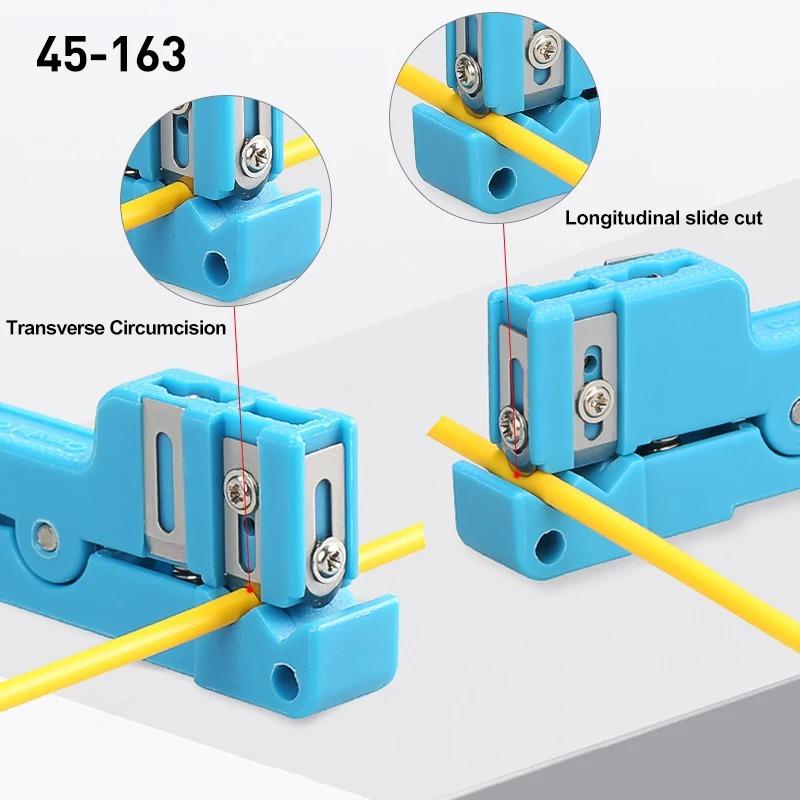 Fiber Optic Stripper Fiber Optic Jacket Stripper Coaxial Cable Stripping Cutter Tool Cable Slitter Wire Stripper Hand Tools