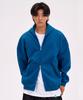 Astral Projection Oversized Wide Shoulder Zip-Up Hoodie_Teal Blue