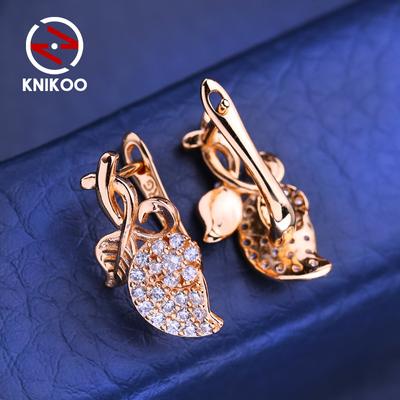 Boucles d'oreilles à Clip en zircone cubique pour femmes, bijoux à la mode, cadeaux de fête de mariage
