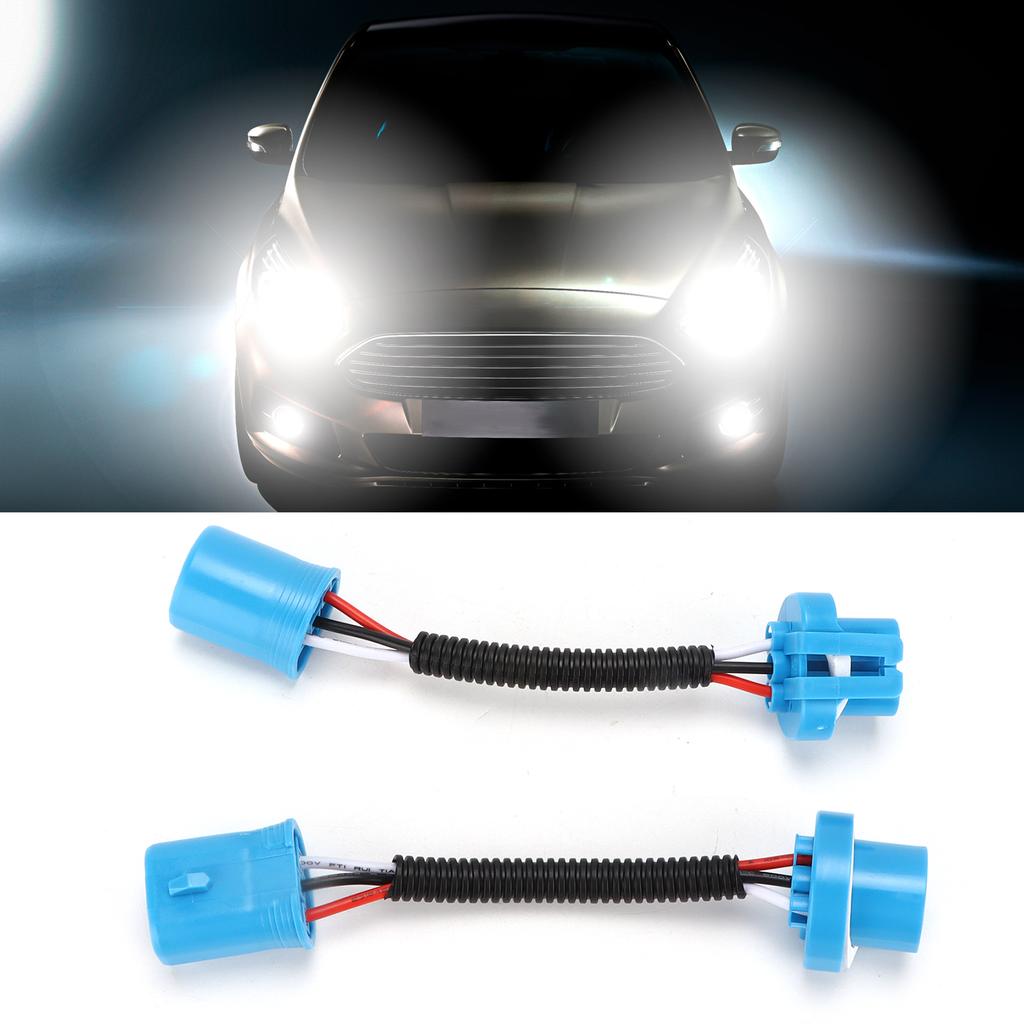 2pcs 9007 Male To Female Socket Wiring Harness Universal Wire Extension Cord for Car Headlight 12V‑24V