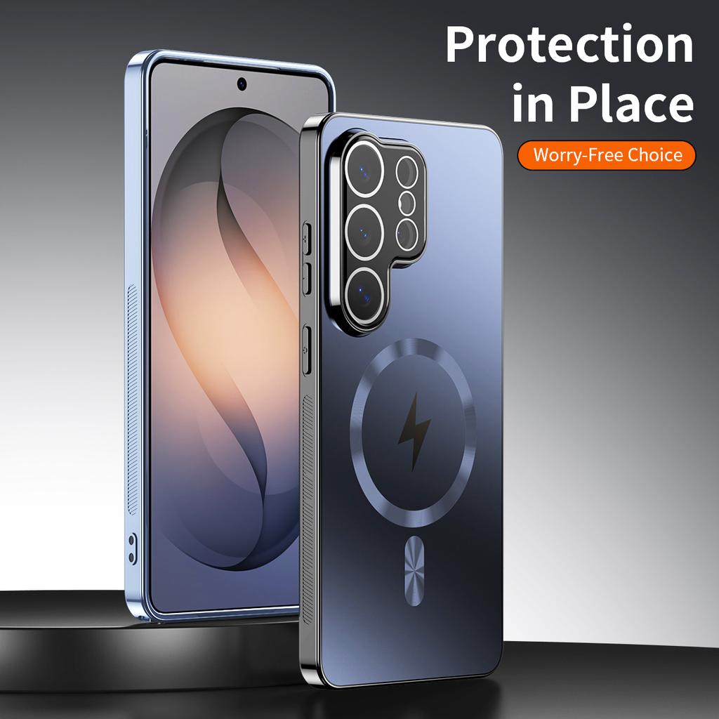 Magnetic Case For Samsung Galaxy S26 Ultra S25 Plus S24 S23 S22 Precise Perfect Fit Shockproof For MagSafe Lens Protection Cover