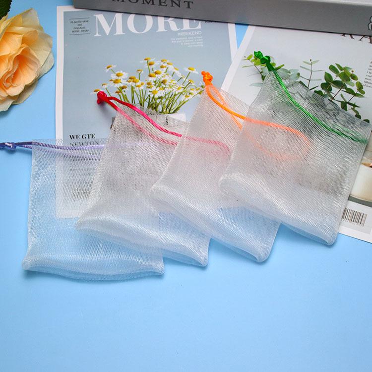 

Сетчатый мешочек для вспенивания для хранения мыла для лица и очищающего средства Approx. 9*11 cm