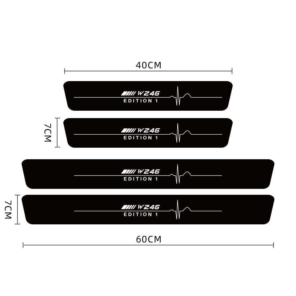For Mercedes Benz W245 W246 W247 Edition 1 B-Class Carbon Fiber Threshold Auto Protector Anti Friction Car Door Sills Stickers