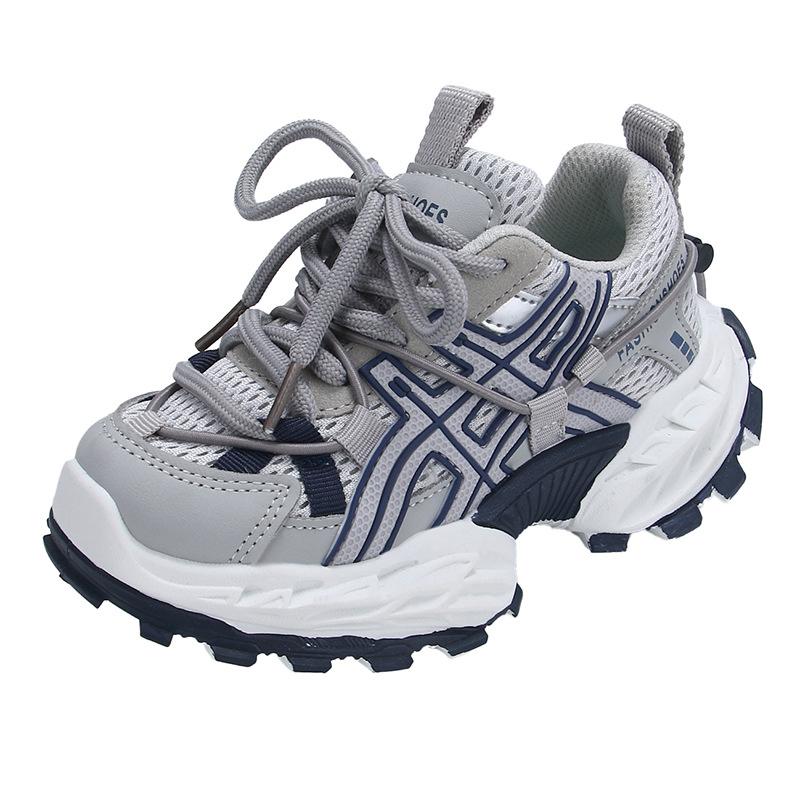 Fashionable boys' sneakers, new autumn Korean-style children's breathable running shoes, girls' stylish dad shoes