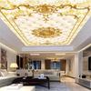 Papel de parede fotográfico estilo europeu, padrão dourado, murais de teto, hotel, restaurante, sala de estar, papel de parede de luxo
