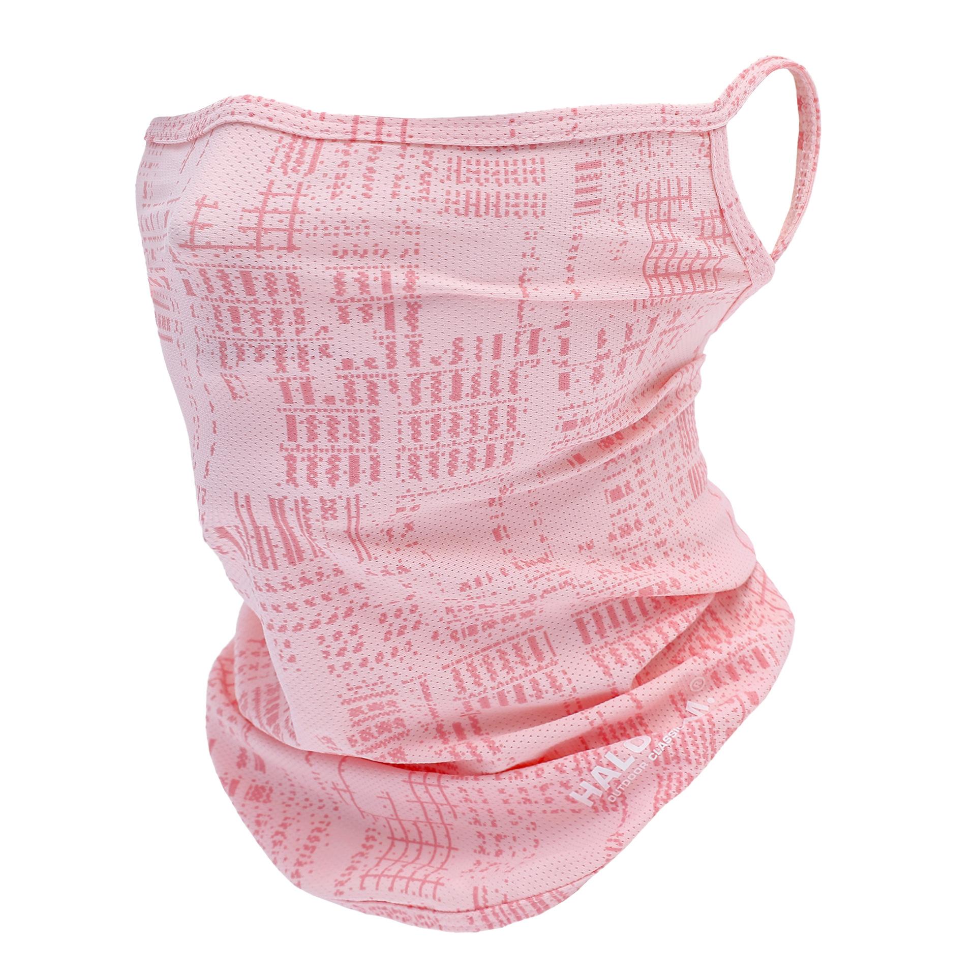 

Lightweight Ice Silk Face Cover UV Protection Moisture Wicking Sports Mask for Outdoor Activities Summer Neck Warmer рожевий
