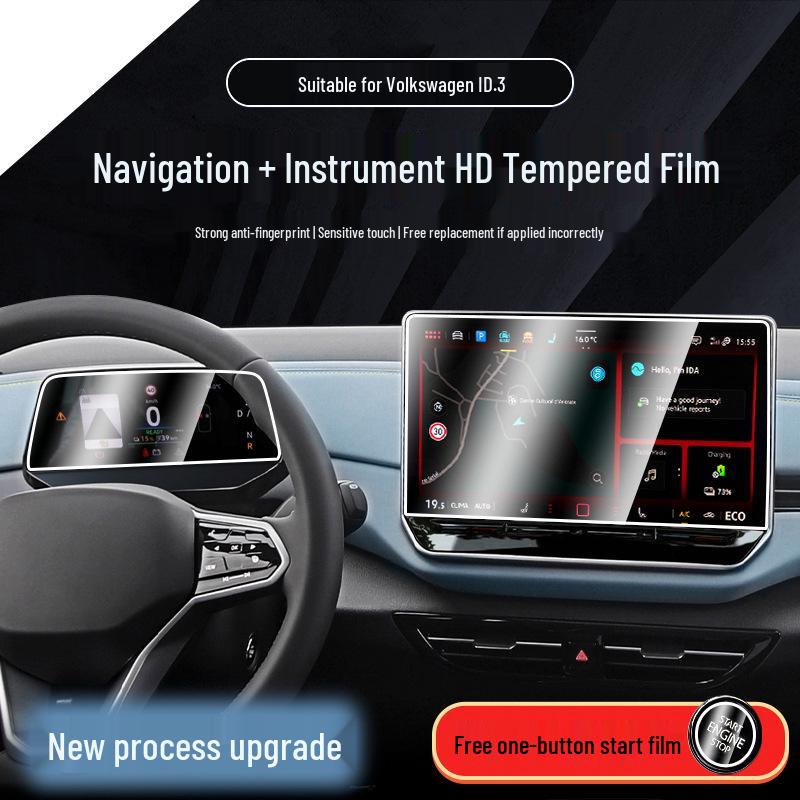 Volkswagen ID.3 Center Console Screen Protector for 26 Models - Tempered Glass Interior Decor
