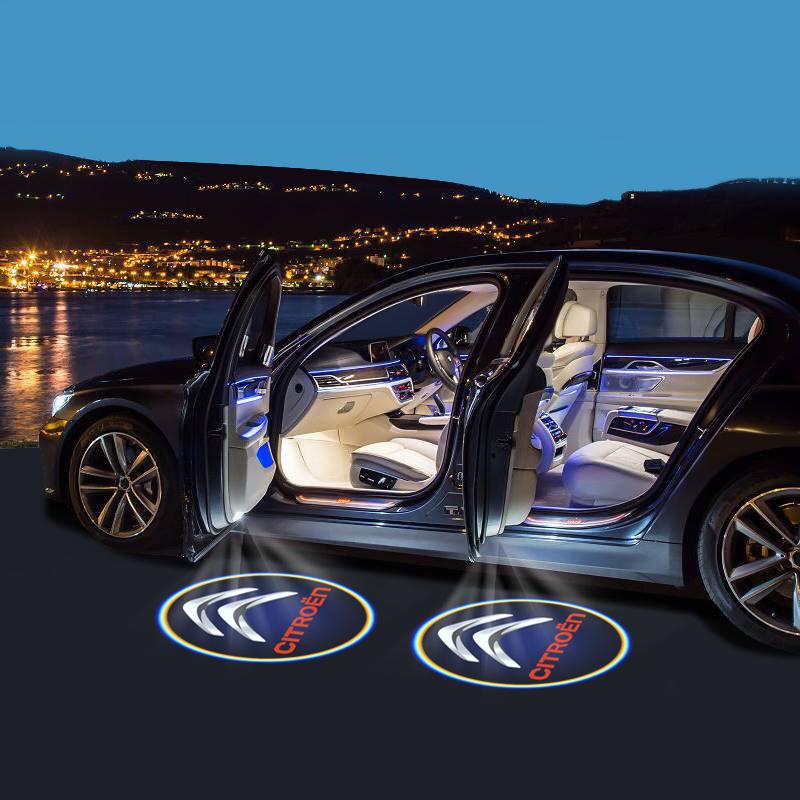 Car styling Auto Door LED Decoration Wireless Welcome Light Logo Projector For Citroen C1 C2 C3 C4 C5 C6 C8 C4L DS3 DS4 DS5 DS6 ami256
