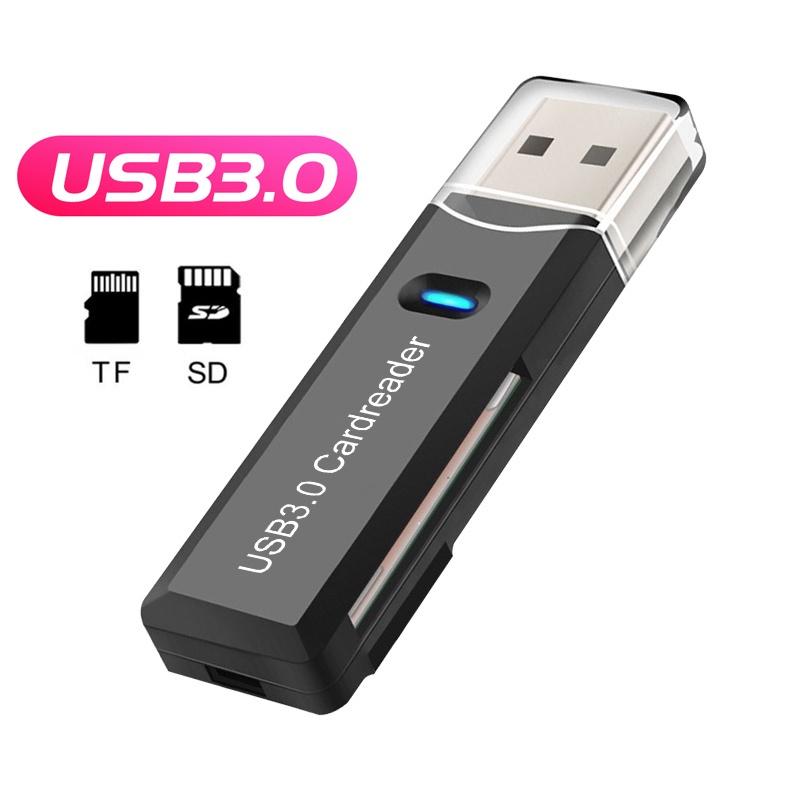 HdoorLink USB3.0 2 IN 1 Card Reader Micro SD TF Memory Card Reader USB2.0 Card Reader Flash Drive For PC Laptop