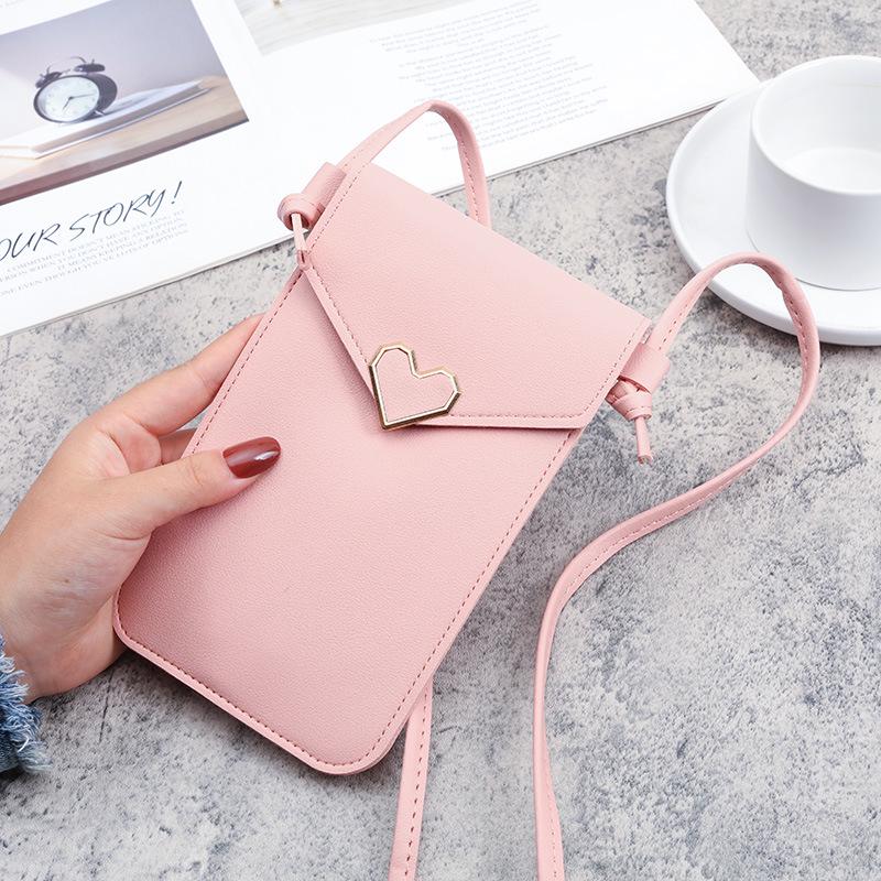 Women's Trendy PU Leather Phone Wallet & Retro Crossbody Coin Purse
