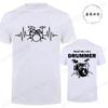 Unisexs Casual T Shirt Short Sleeve Drum Graphic T Shirt For Unisex Drummer Tshirt Funny Gift Drumming Music Musician Band Tee Shirt