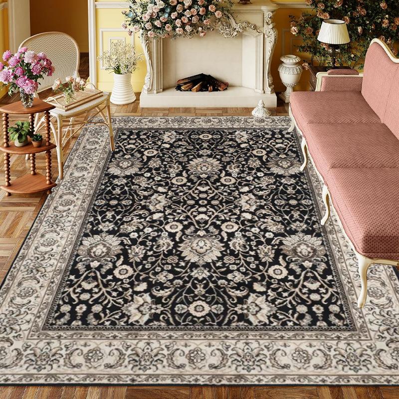 

European Style Home Decor Carpet Modern Luxury Living Room Non-slip Rug Geometric Print Mat for Studies Bedrooms Balconies Etc. 40X60CM