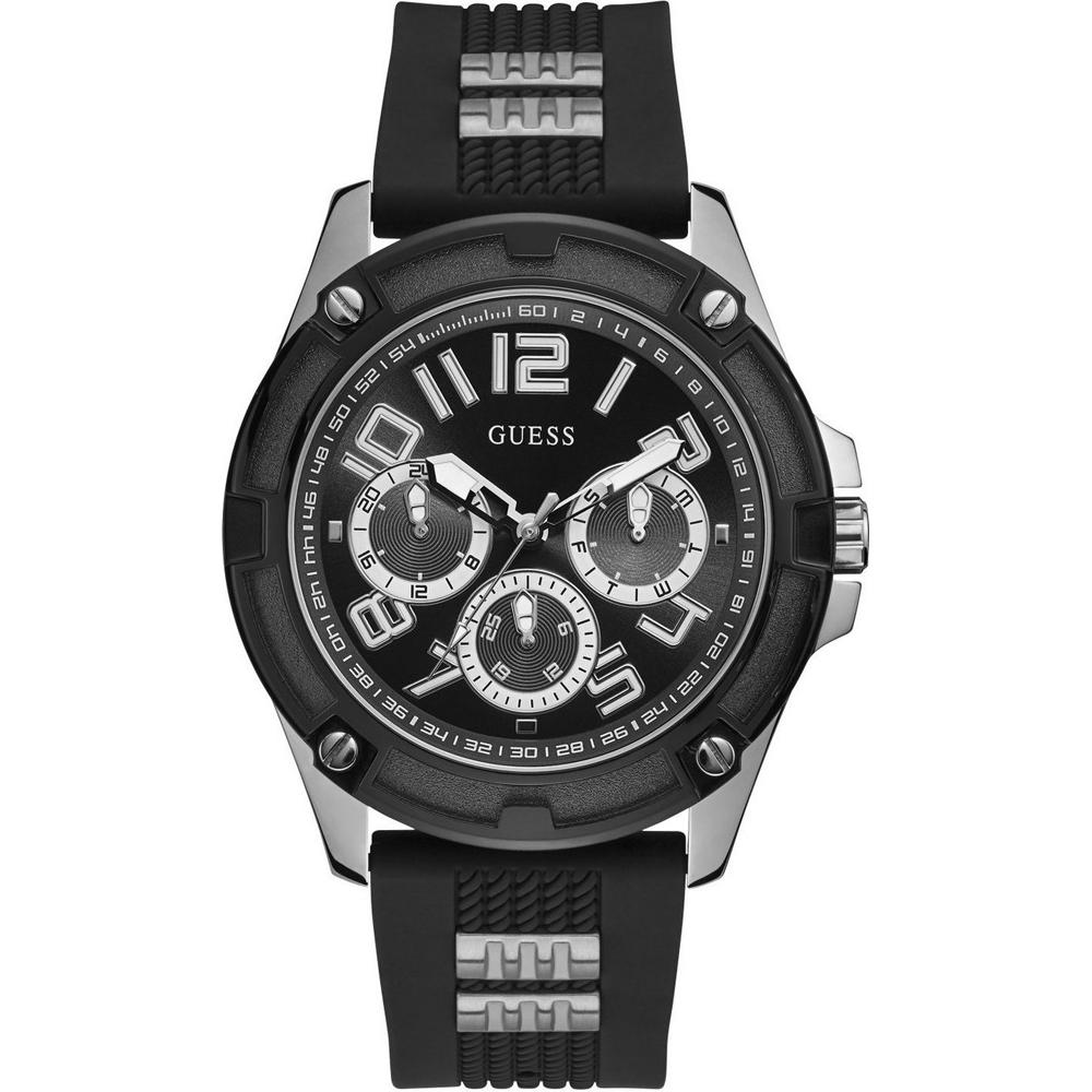 GUESS Delta Black Silicone/Rubber Men s Quartz Watch GW0051G1 чёрный
