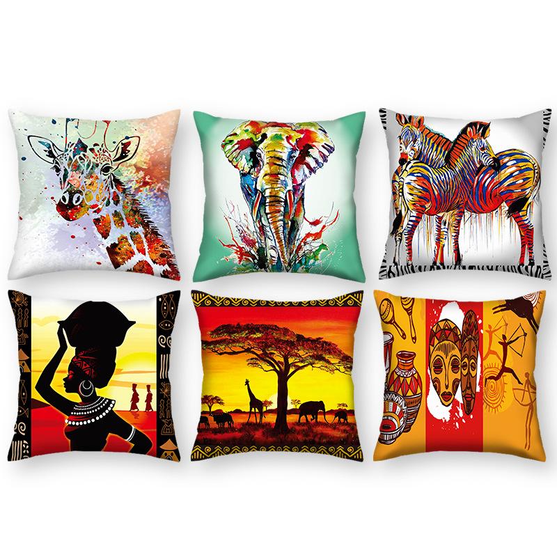 Indian Style Animal Pillowcase Home Office Pillowcase Car Cushion Sofa Decoration Pillowcase