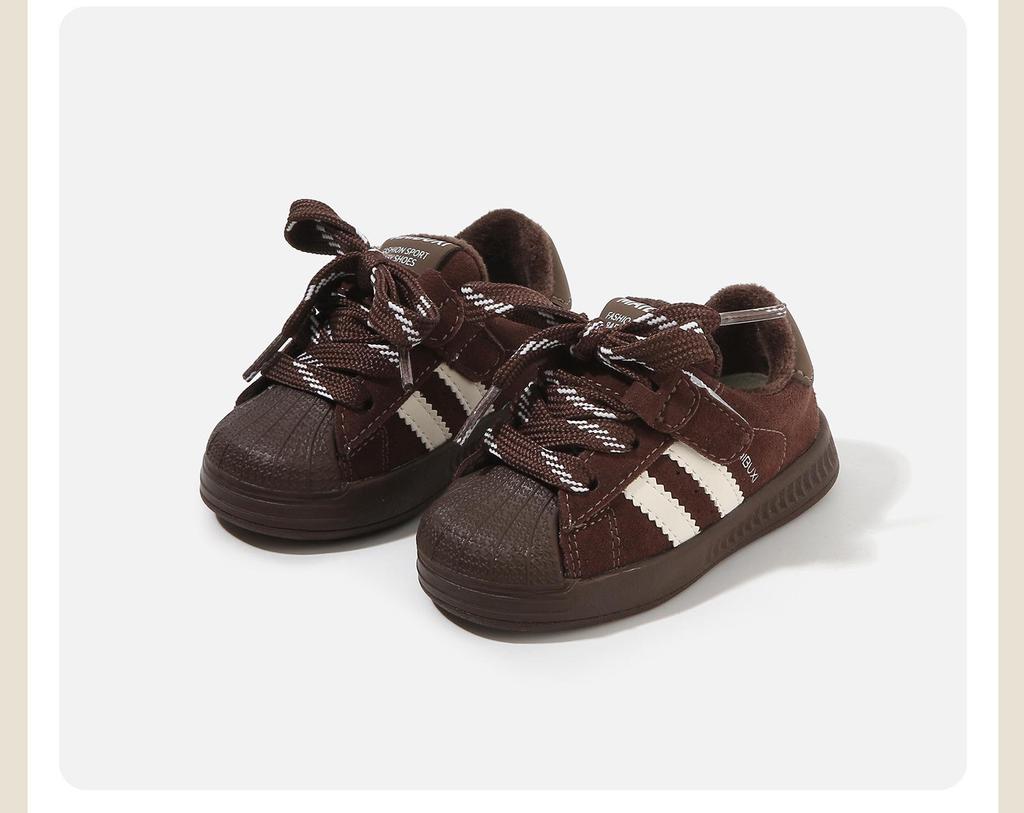 2025 Winter Baumwoll Lauflernschuhe für Babys und Kleinkinder mit Muschelkappe für Jungen und Mädchen