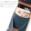 ZARIO-GRANDEE - Genuine Tochigi Leather Coin Purse, Smart Coin Case, Mini Wallet, Holds Bills and Cards, Made in Japan [ZAG-0042] (Navy x Camel)