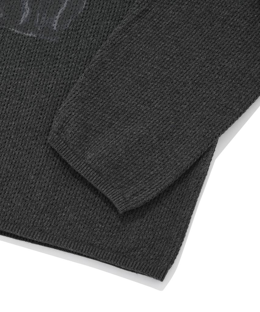 FALLETT [22Fw] Deuce Nero Long Sleeve Knit Charcoal