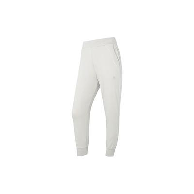 Solid Color Logo Print Jogger Pants Women Bottoms White HZ3002
