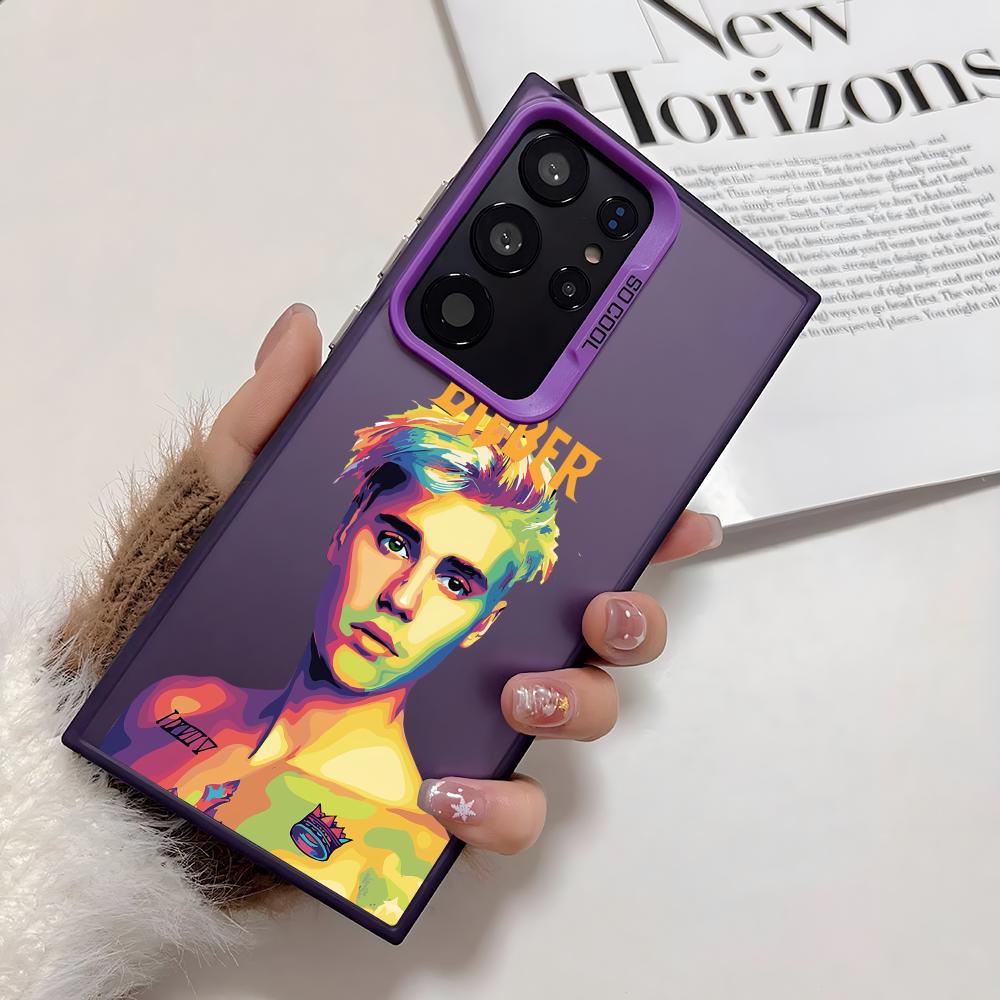 Singer J-Justin B-Bieber Phone Case For Samsung Galaxy S25 Edge S24 S23 S22 S21 S20 Ultra Funda Silicone Silver Cover