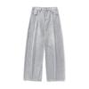 Men Loose Fit Washed Denim Jeans American Vintage Side Split Tapered Long Pants