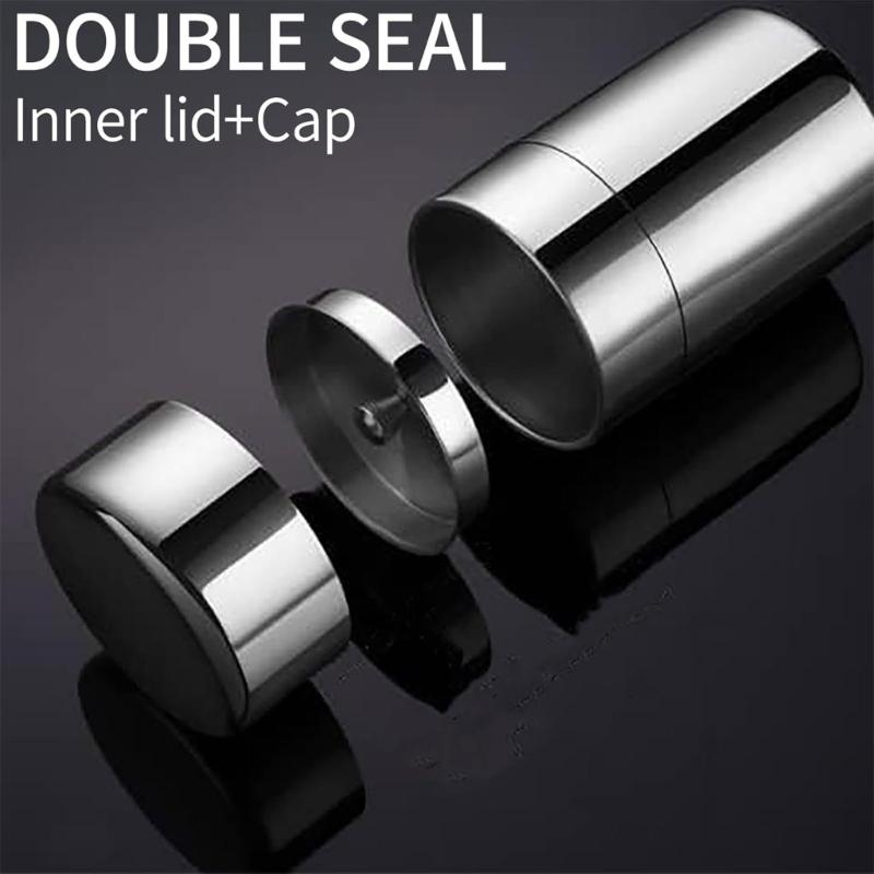 Metal Tea Canister with Rounded Lid for Loose Tea, Coffee and Kitchen Shelf Storage In Cupboards or Open Shelves