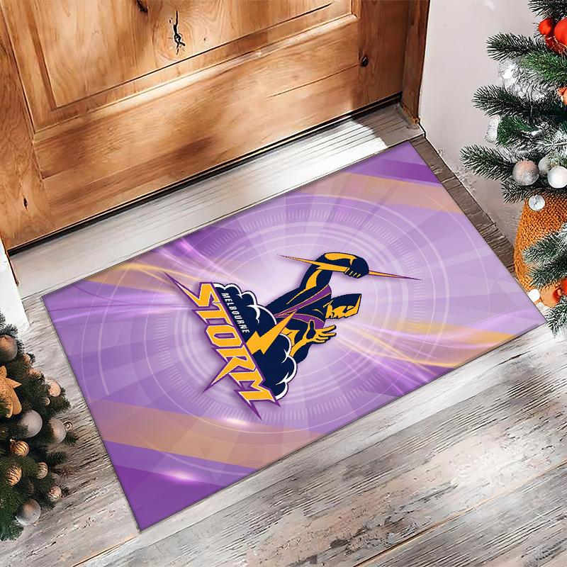 Melbourne Storm Tappeto in Velluto di Cristallo Morbido Anti?Tappetino Antiscivolo Comodo per Casa Soggiorno Camera da Letto Tappeto Decorativo