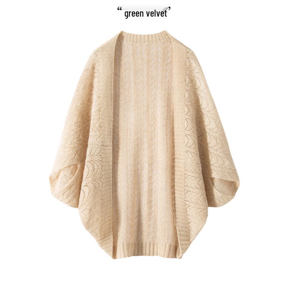 Women's Pure Cashmere Neck Protection Shawl Scarf Cape