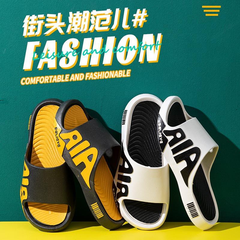 Outer slippers summer men's indoor home non-slip home silent senior women's sandals men's summer