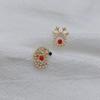 Asymmetrical Reindeer Stud Earrings: Fashionable & Unique High-End Christmas Ear Jewelry