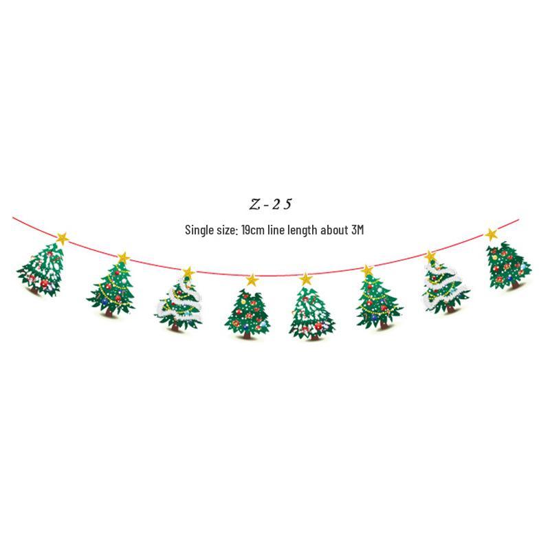Cartoon Weihnachtsfeiertagsbanner und Hängeflaggen